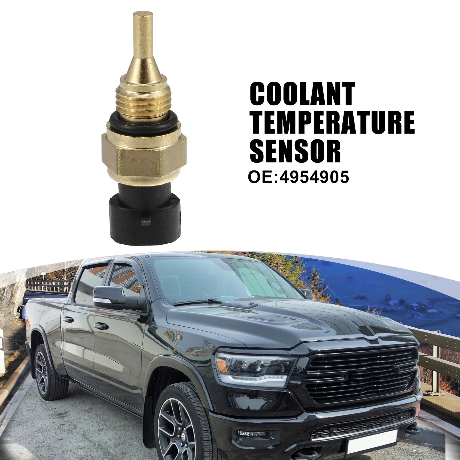Engine Coolant Temperature Sensor Replacement with Gasket for Ram 3500 (2013–2018)