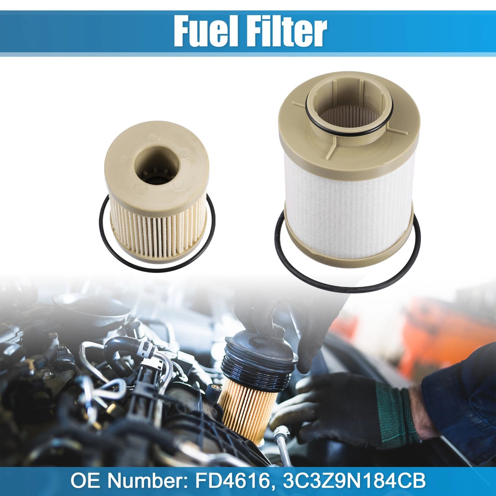 Set Fuel Filter Element Replacement for Ford F-350 Super Duty (2003–2007)