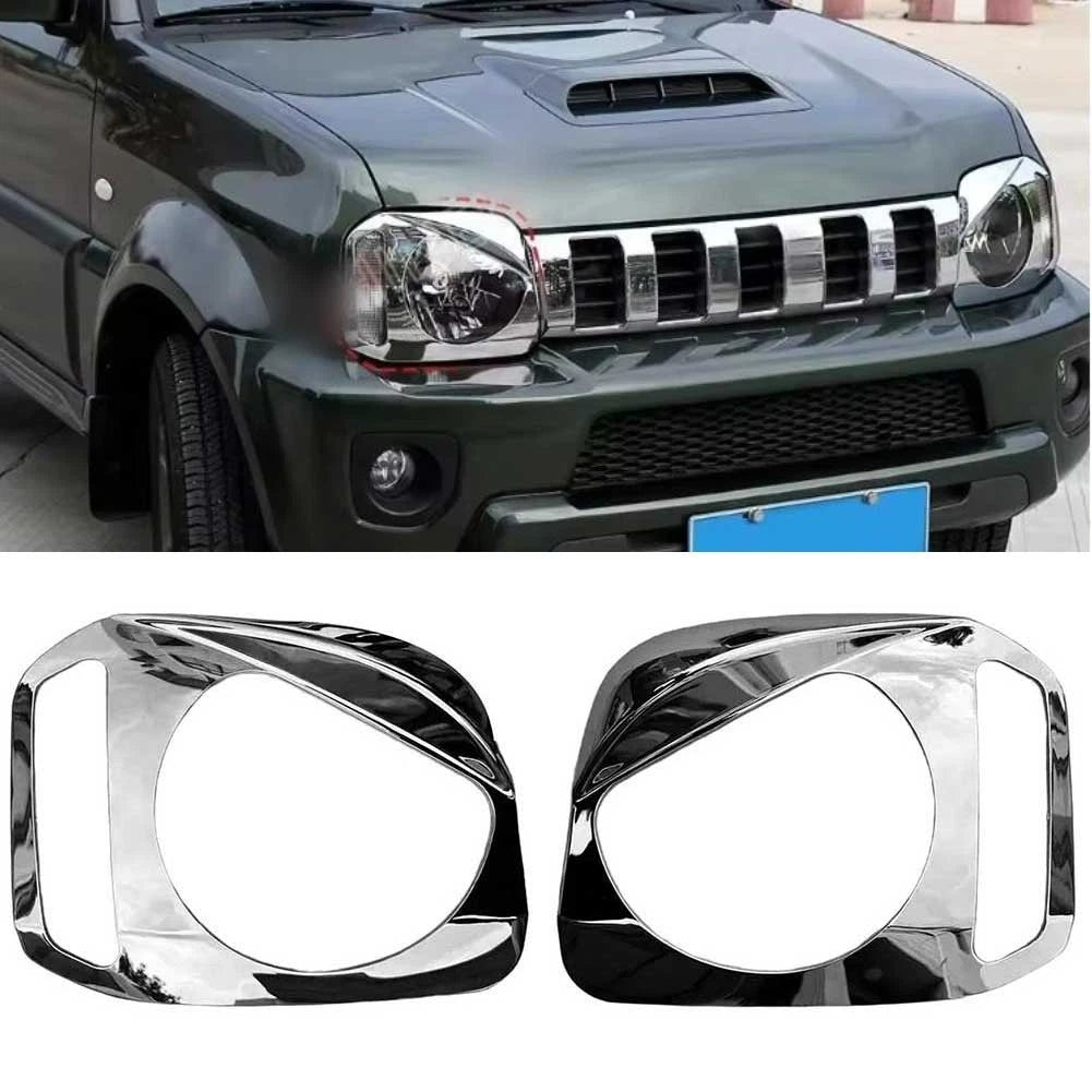 2X Headlight Lampshades for Suzuki Jimny (2007–2015) Electroplated ABS