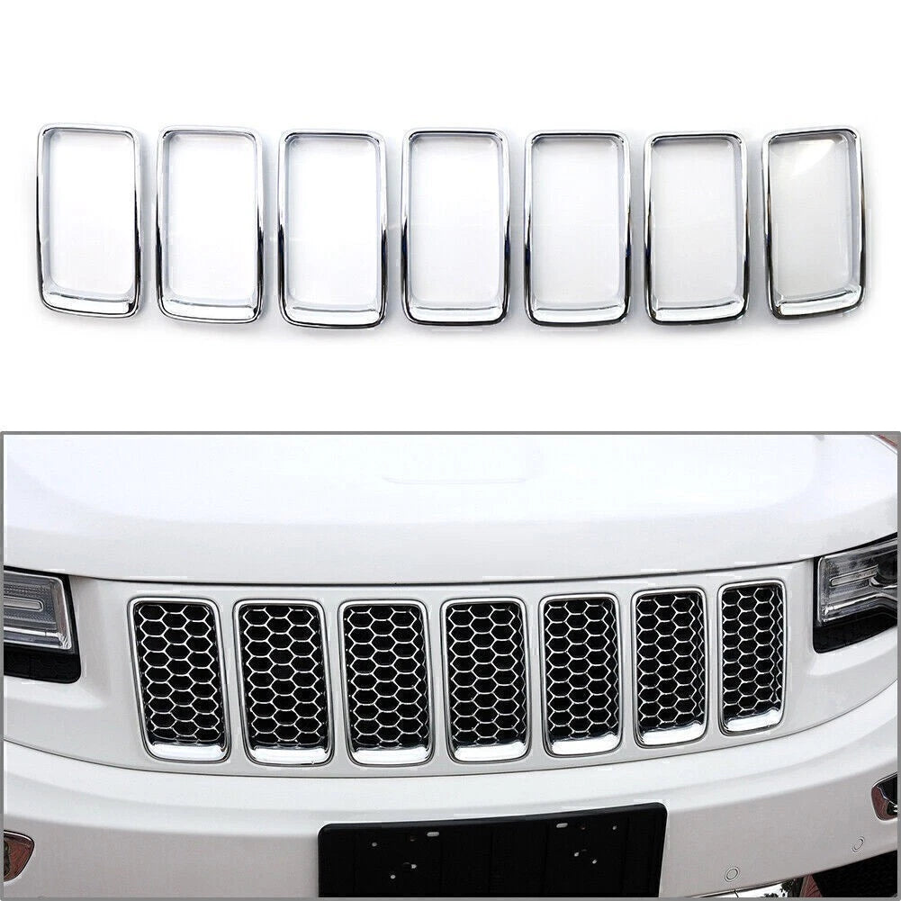 7X Front Grille Trim Cover for Jeep Grand Cherokee Chrome