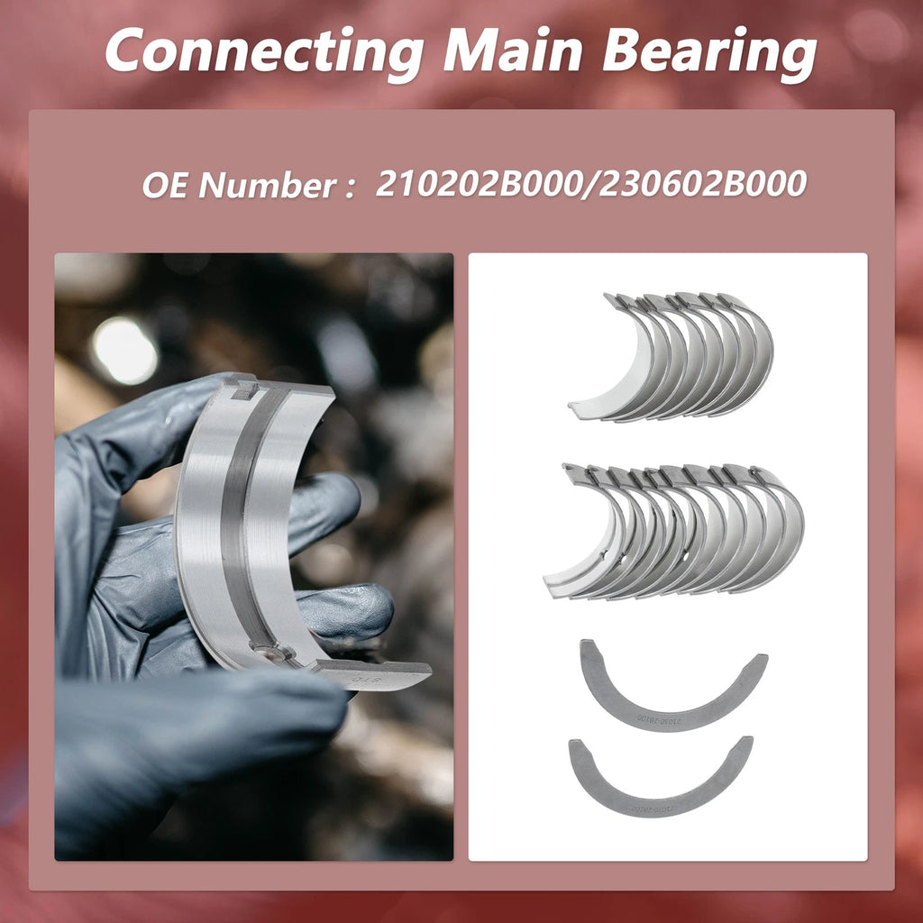 Engine Main and Connecting Rod Bearing Kit for Hyundai Accent (2000–2005)