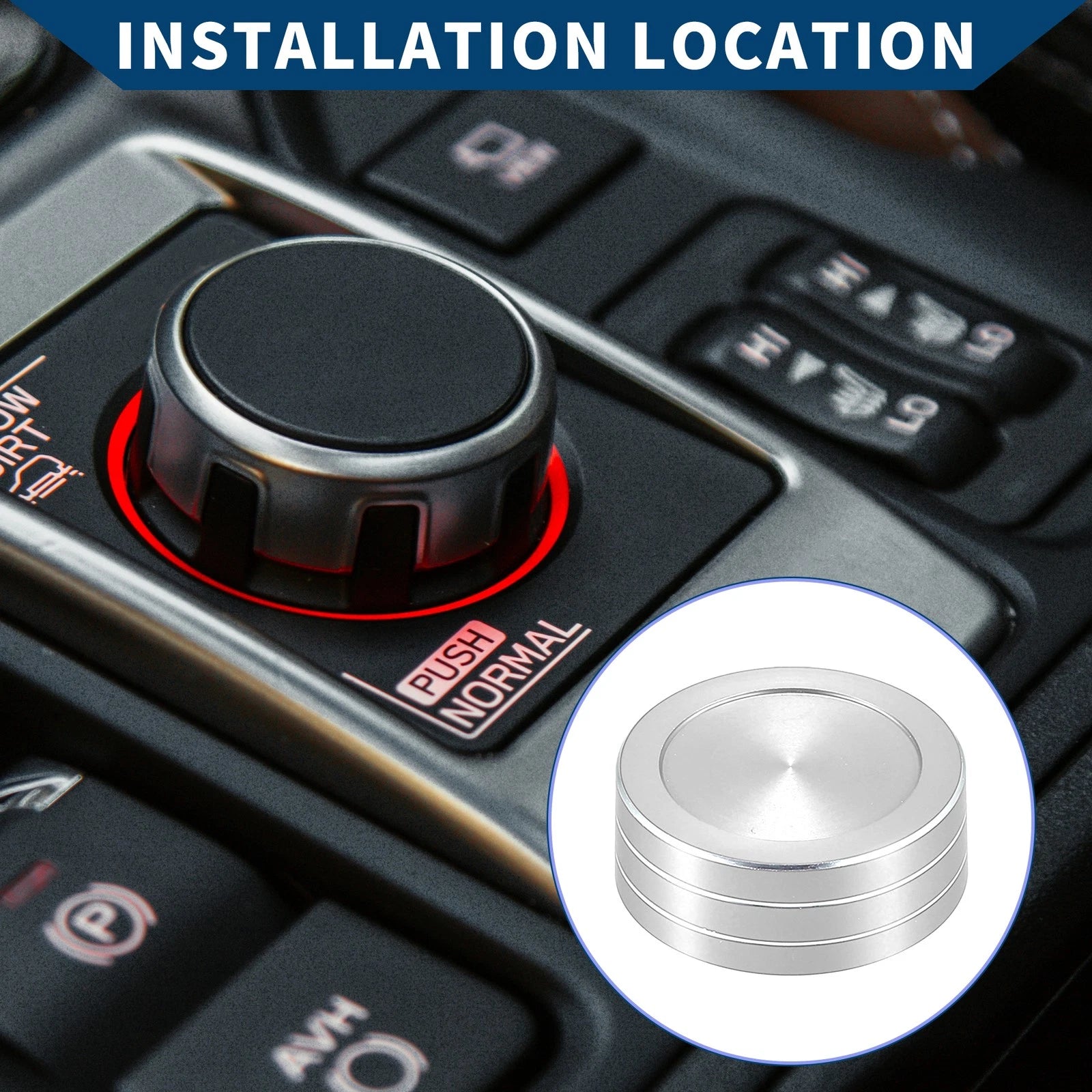 Gear Shift Knob Cover Replacement for Subaru Forester (2019–2022) Silver