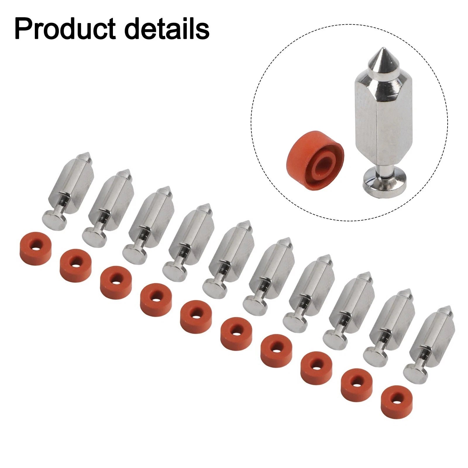 10 Pairs Float Needle Valve Kits for 398188 Carburetor