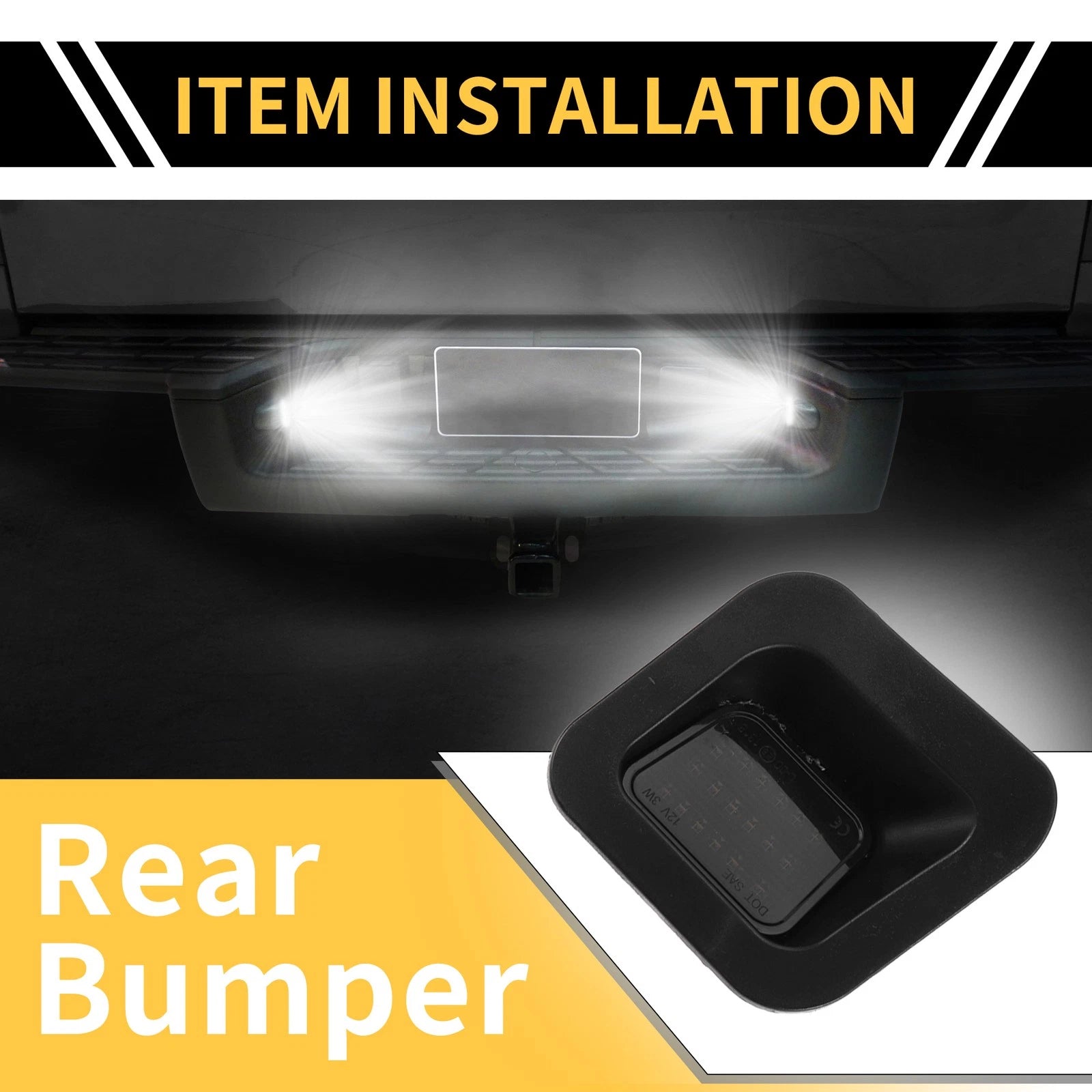 2pcs License Plate Light White Replacement for Dodge Ram 1500 2500 3500