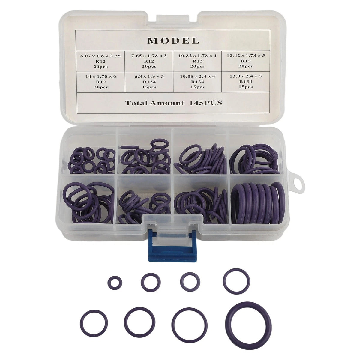 O Ring Set of 120 Assorted Rubber Rings for Automotive Repair