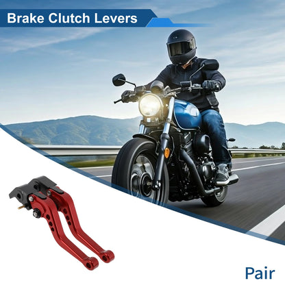 Adjustable Short Brake Clutch Lever Set for Ducati Monster 1200/S/R (2014–2020) Red