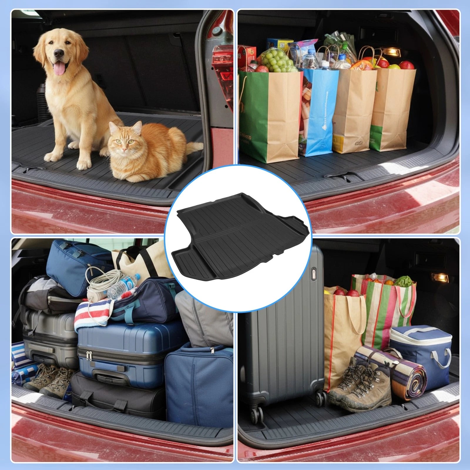 All Weather TPE Cargo Mat for Dodge Challenger (2011–2023) Trunk Liner
