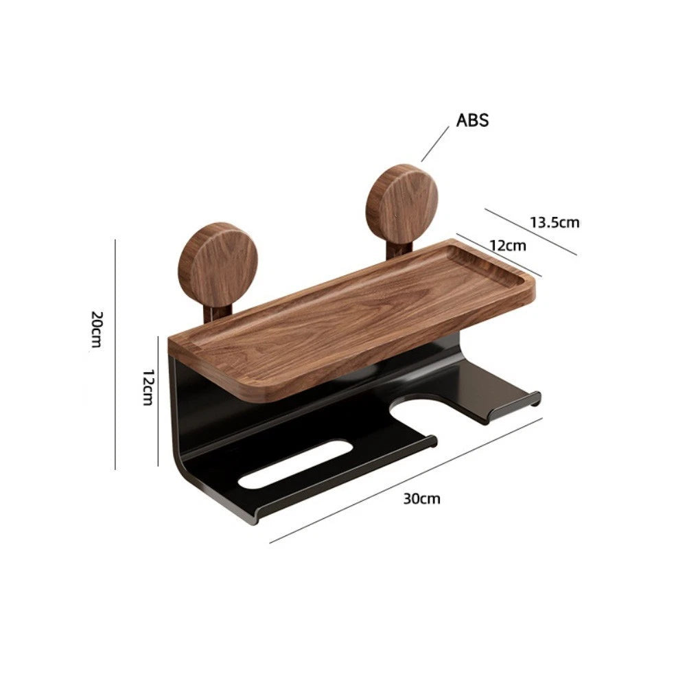 Bathroom Corner Storage Rack Wall Mounted Tissue Holder and Shelf