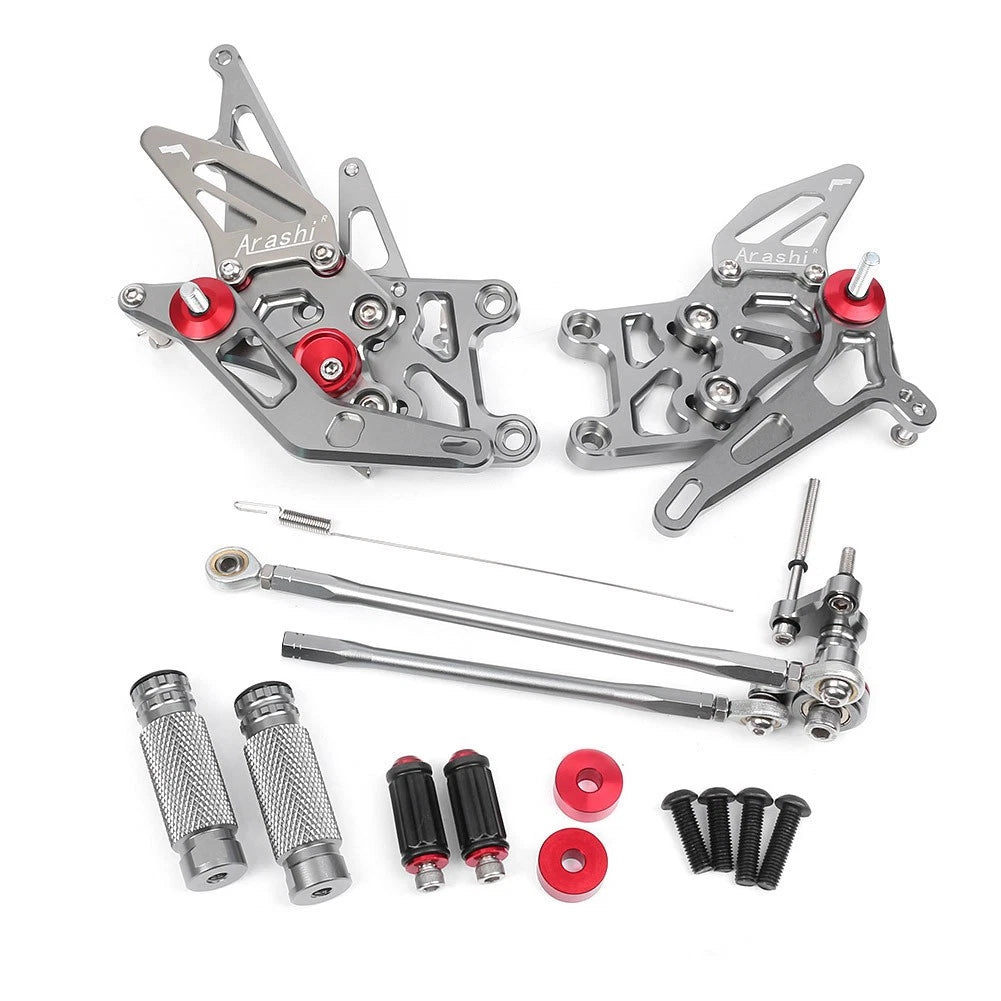 Rear Sets Foot Pegs Kit for Honda CBR600RR (2009–2018) Grey