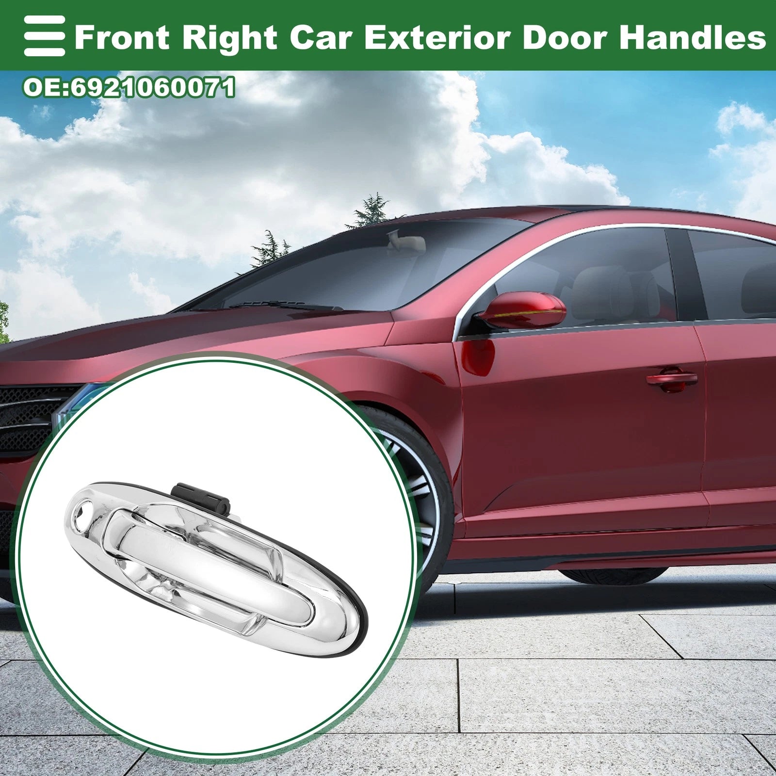 Front Right Exterior Door Handle Replacement for Toyota Land Cruiser (1998–2007)