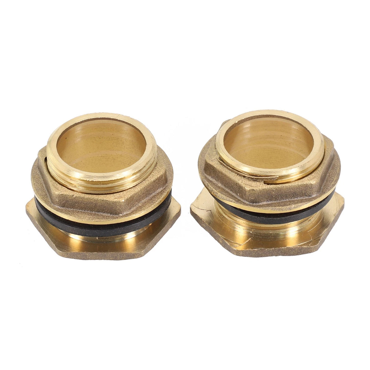 2X Brass Water Tank Connector for Rain Buckets (No Specific Years)
