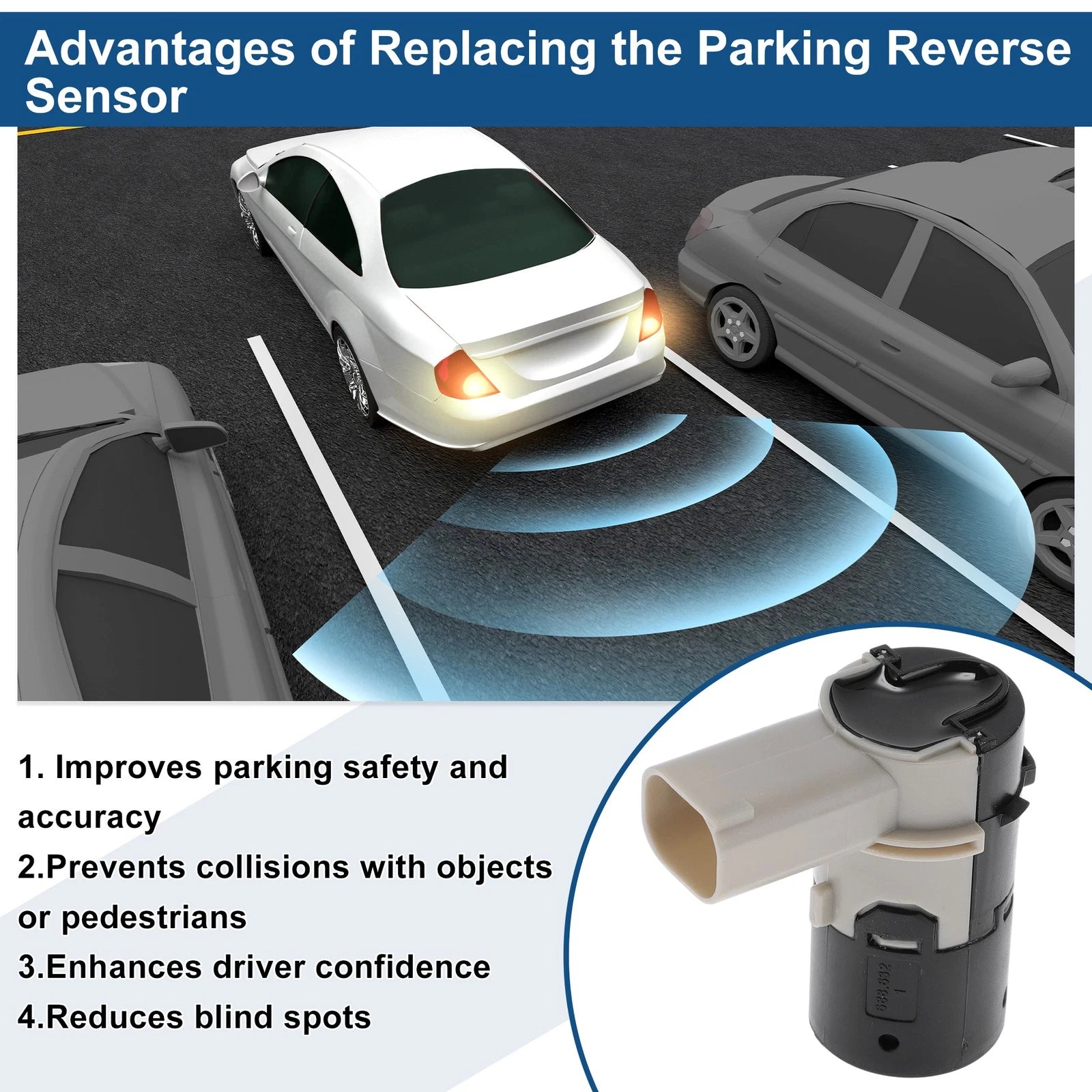 Reverse Backup Parking Sensor No.9652965177 for Citroen C4 Coupe (2004–2011)