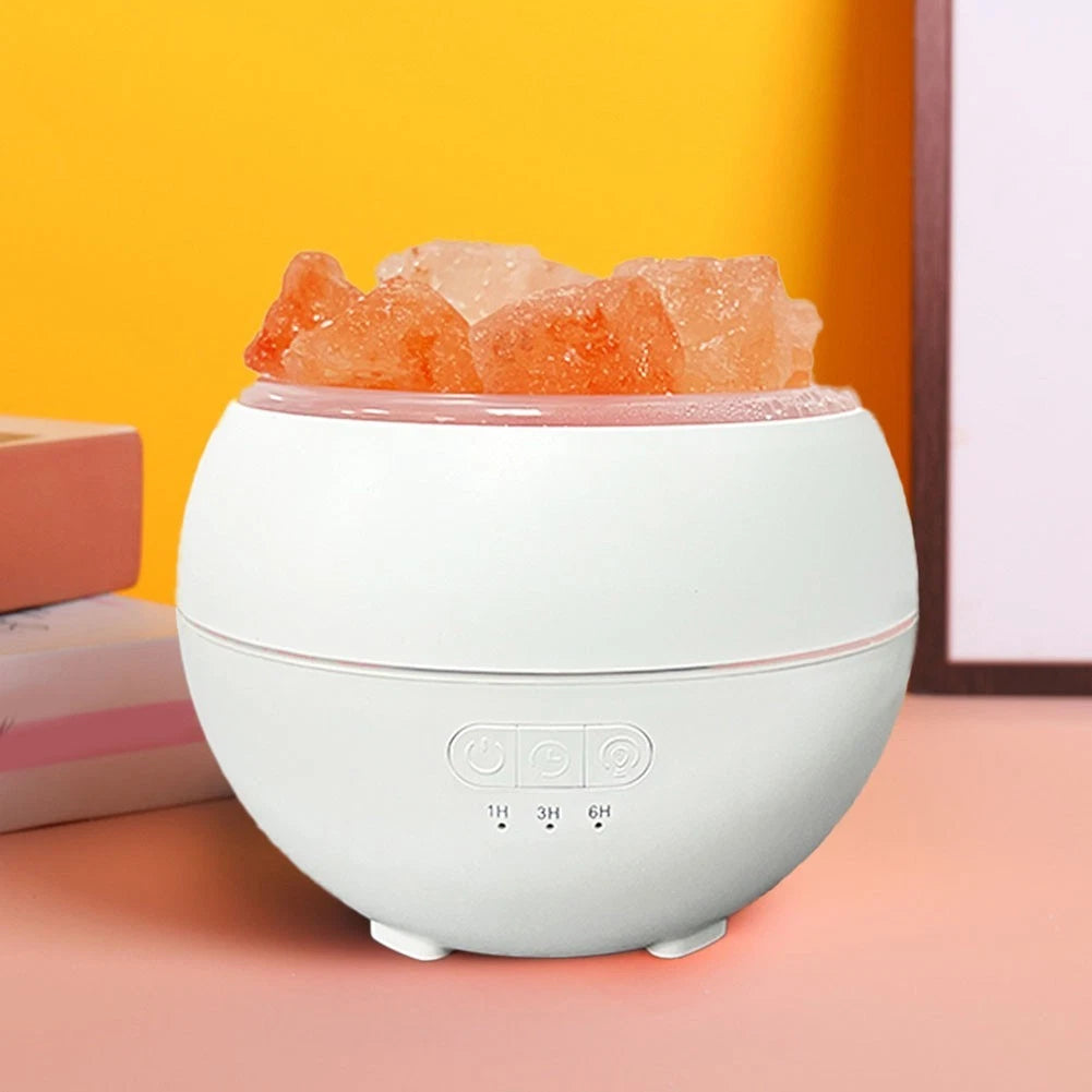 LED Humidifier with Adjustable Settings and Dual Flame Gradient Lighting