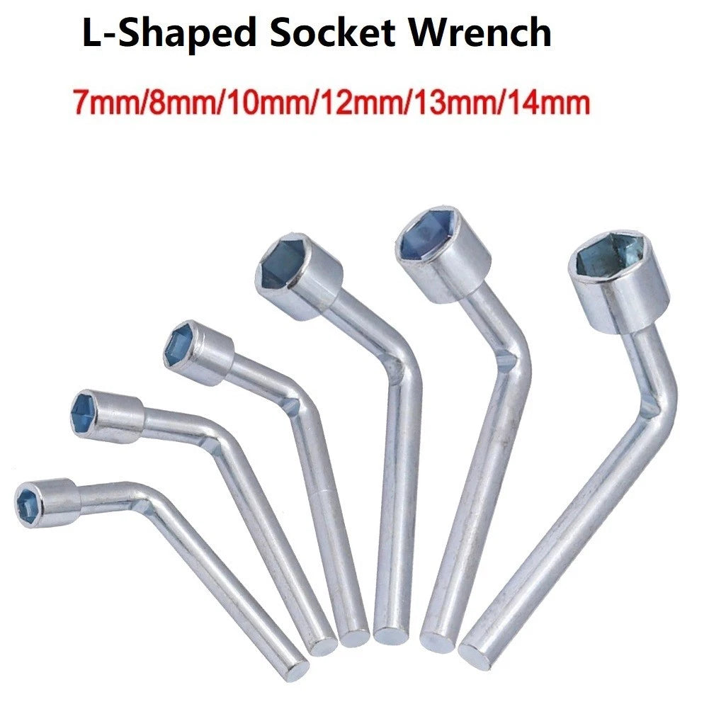 Socket Wrench Tool Set of 5 (7/8/10/12/13/14mm) Hexagonal