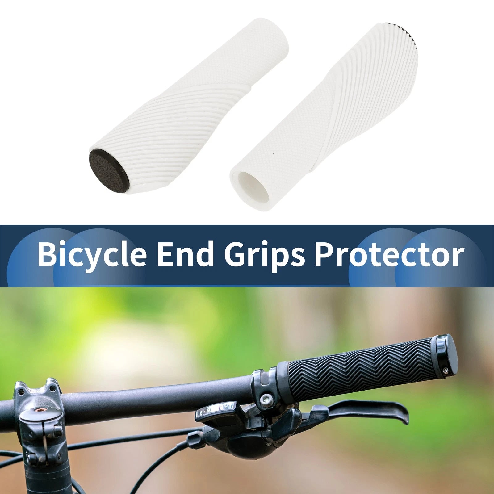 Handlebar Grips Cover 132mm End Grip Protector for Universal Motorcycle (Universal)
