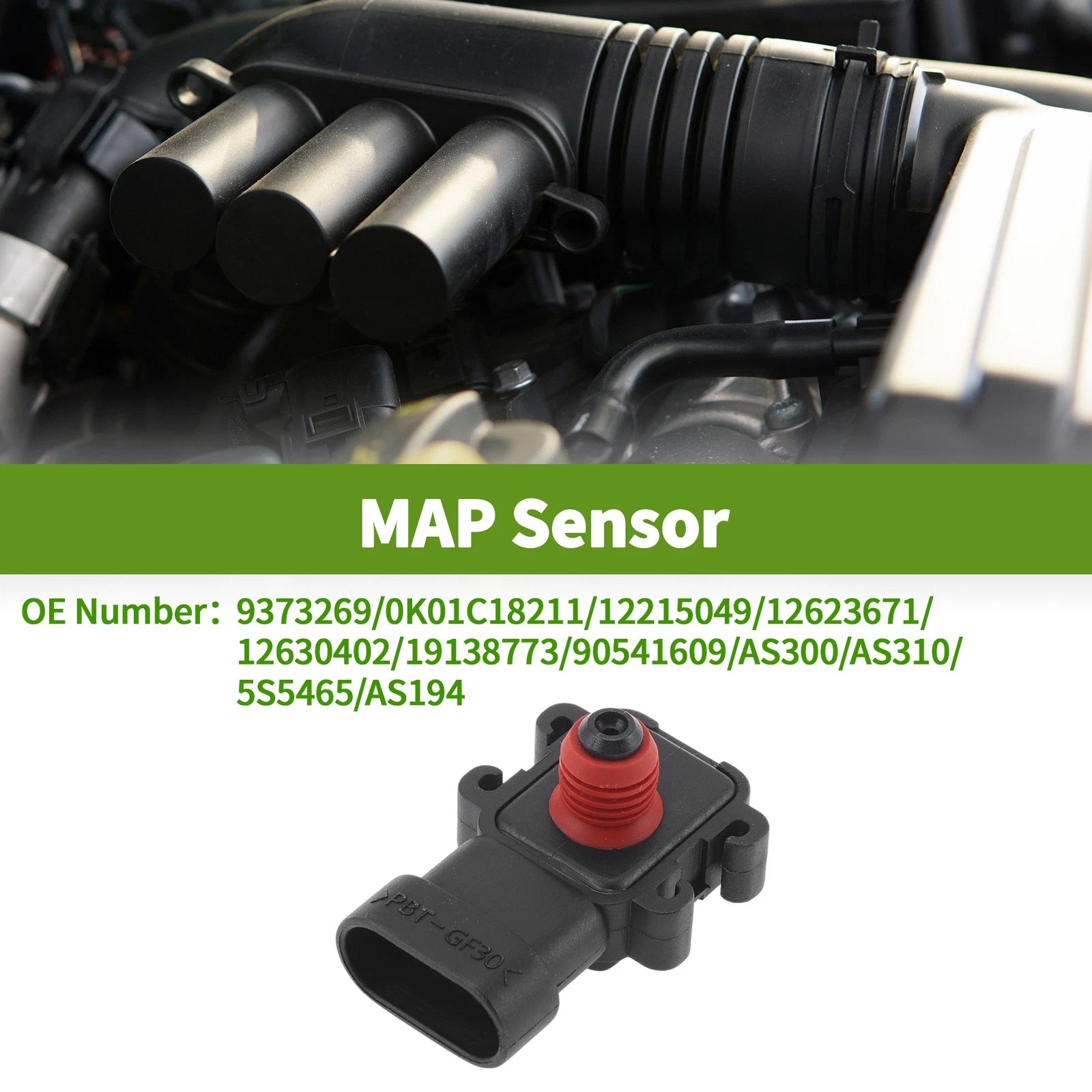 Manifold Absolute Pressure MAP Sensor Replacement for Chevrolet Express 2500 (2017–2019)
