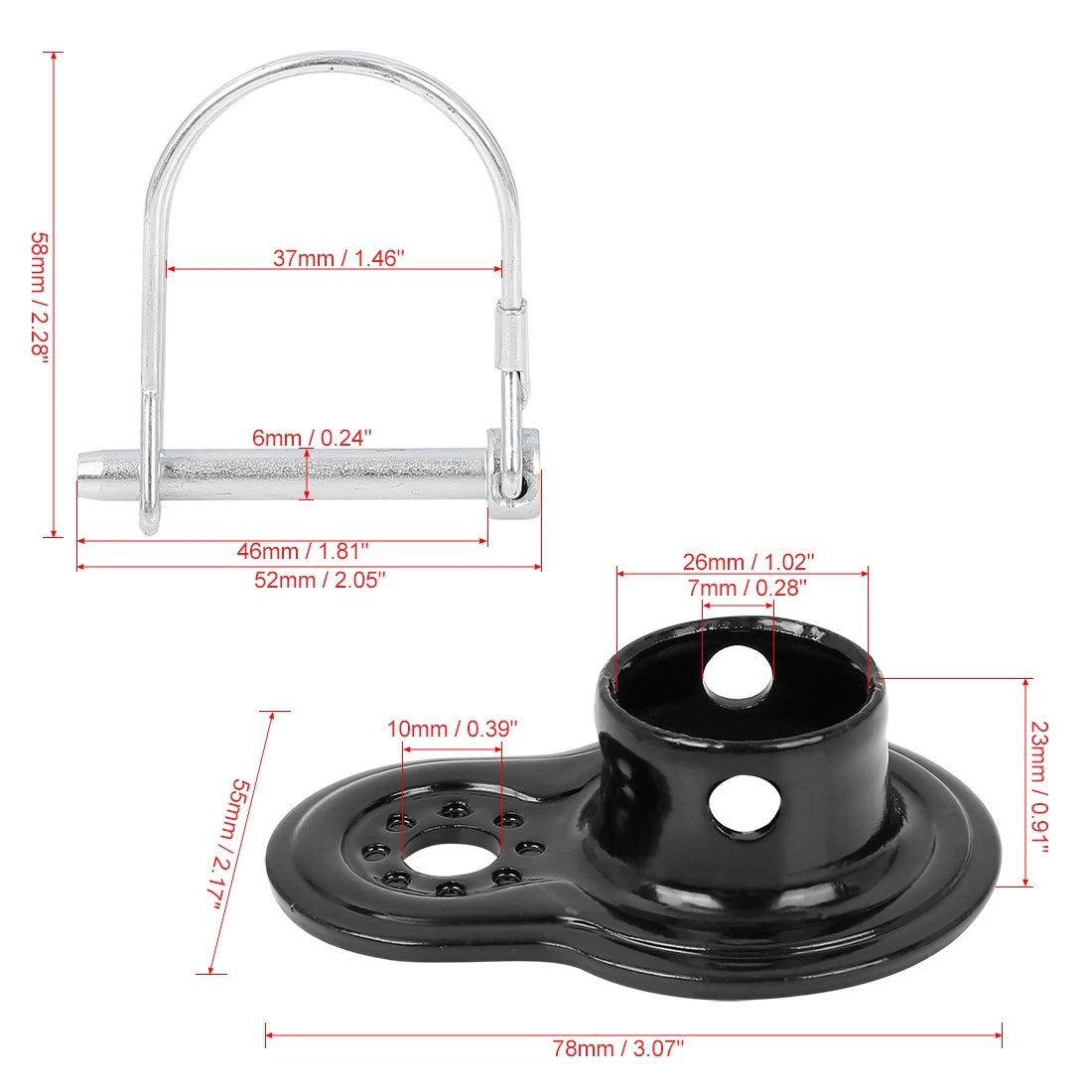 2pcs Trailer Coupler Attachment for Bike Trailer Connector Replacement (Replacement)