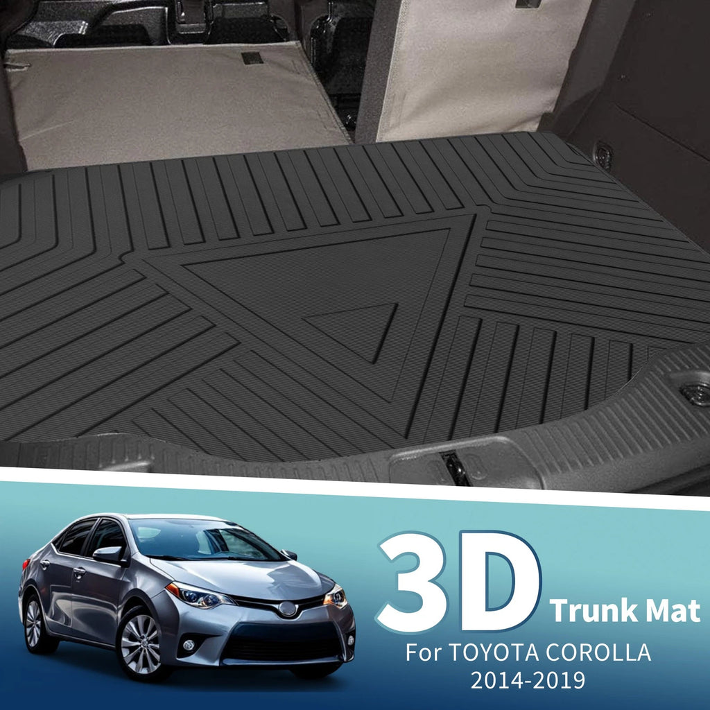 Cargo Liner Flat Face Rear Trunk Mat for Toyota Corolla (2014–2019) TPE