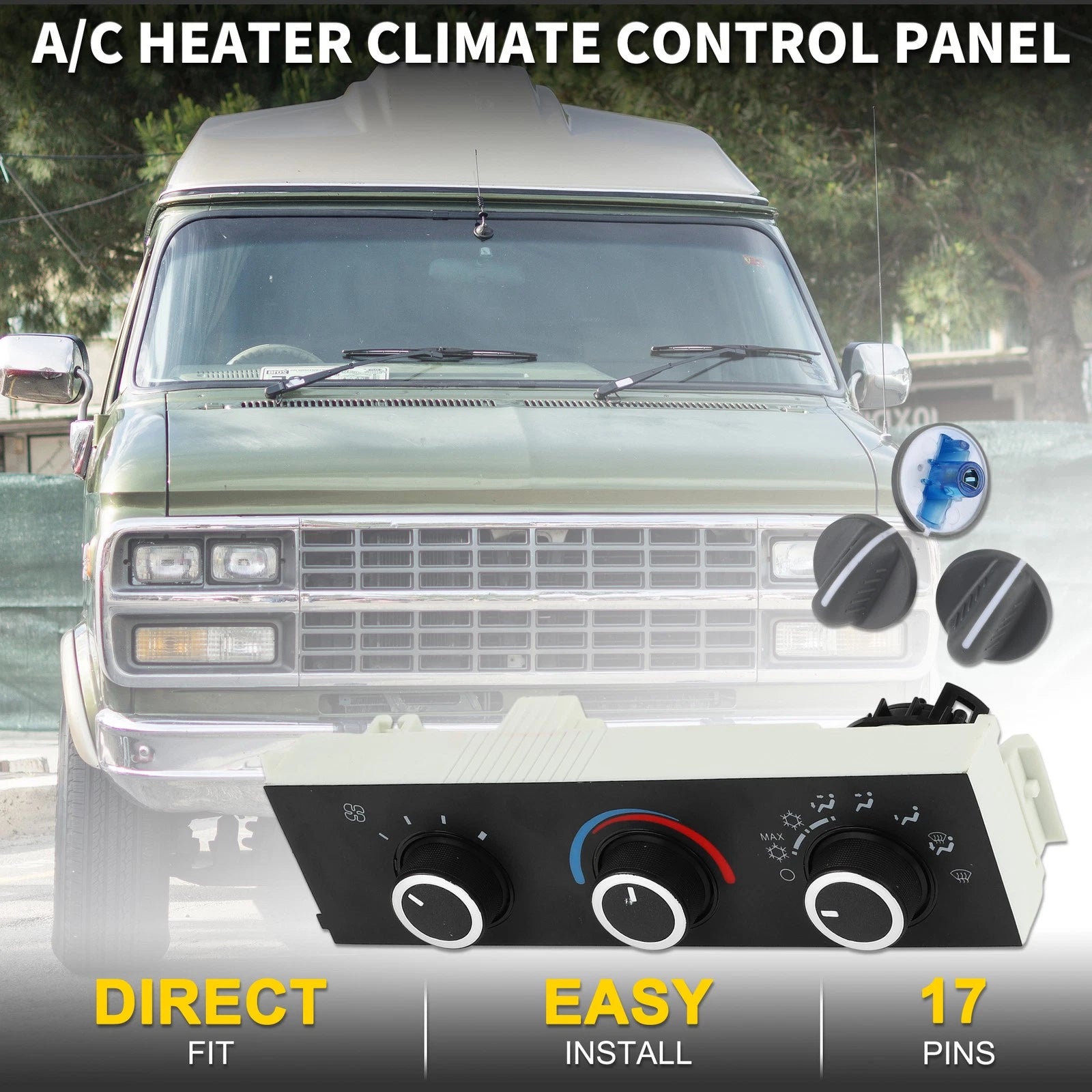 HVAC A/C Heater Climate Control Switch Replacement for Chevrolet Astro (1996–2005)