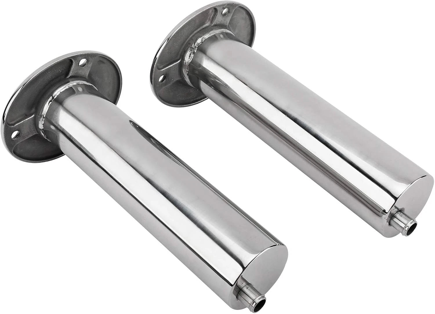 2X Stainless Steel 316 Deluxe Rod Holders with Drain Flush Mount 90 Degree