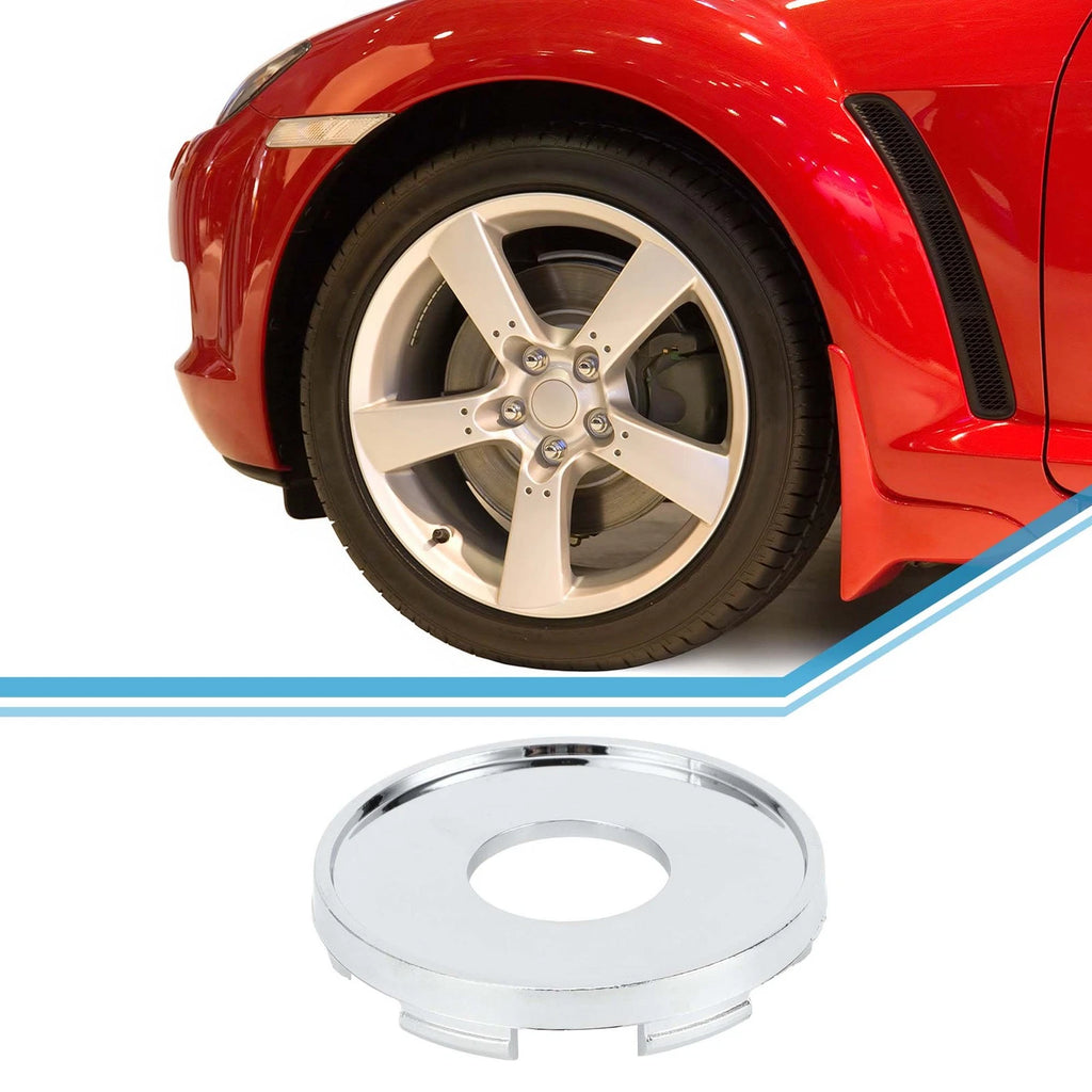 Universal Wheel Center Hub Cap 63mm Chrome Silver Tone