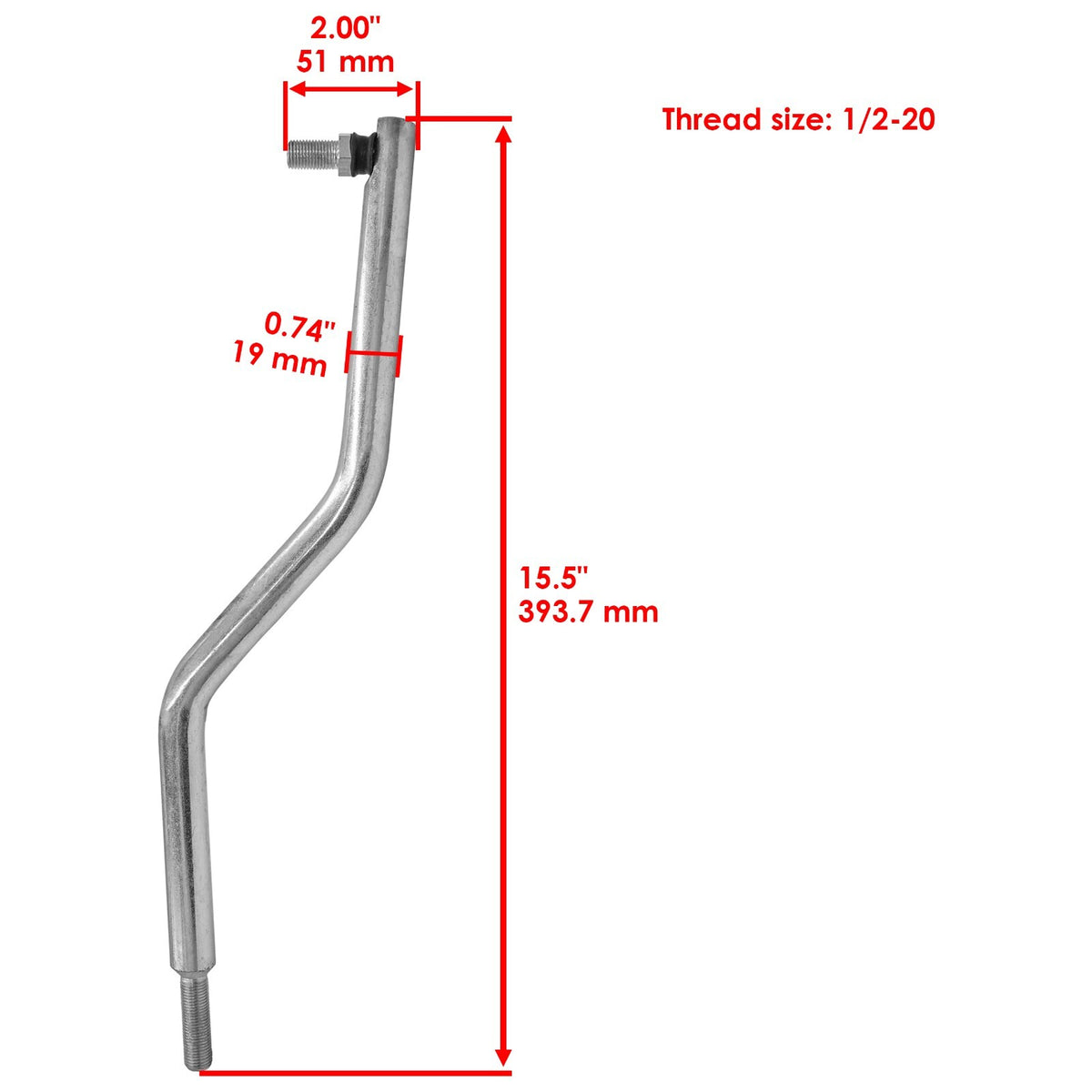 Steering Drag Link Replacement for John Deere LX172 LX173 LX186 (1985–1992)