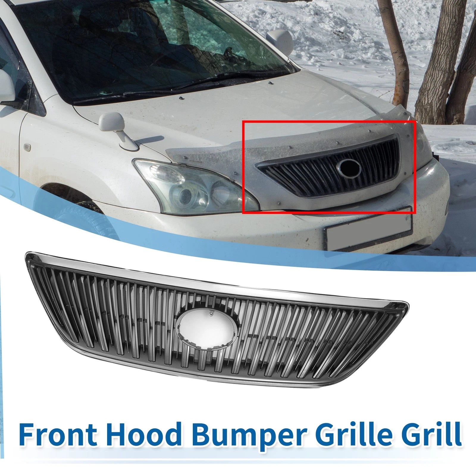 Front Upper Hood Bumper Grille Grill for Lexus RX 330 (2004–2006)