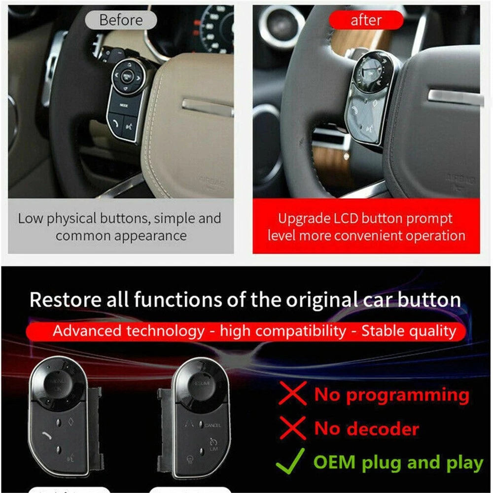 For 2014-2017 Land Rover Range Rover L405 L462 Steering Wheel Control Switch Set