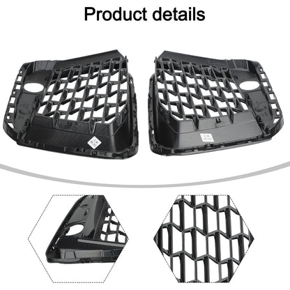 Front Pair Bumper Lower Grille Black ABS for BMW 5 Series G30 (2021)