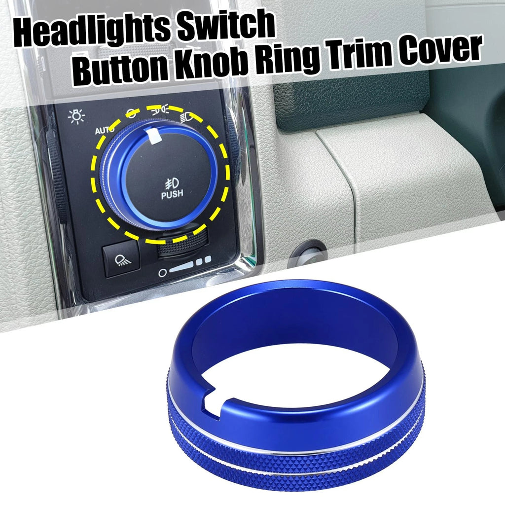Headlight Switch Button Knob Ring Trim Cover for Dodge Ram (2010–2017)