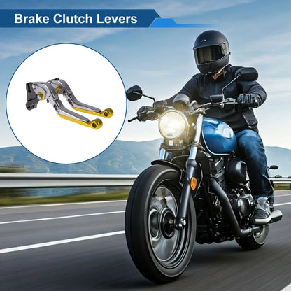 Adjustable Brake Clutch Levers for Kawasaki ZZR600 (1990–2006) Titanium Gold Tone
