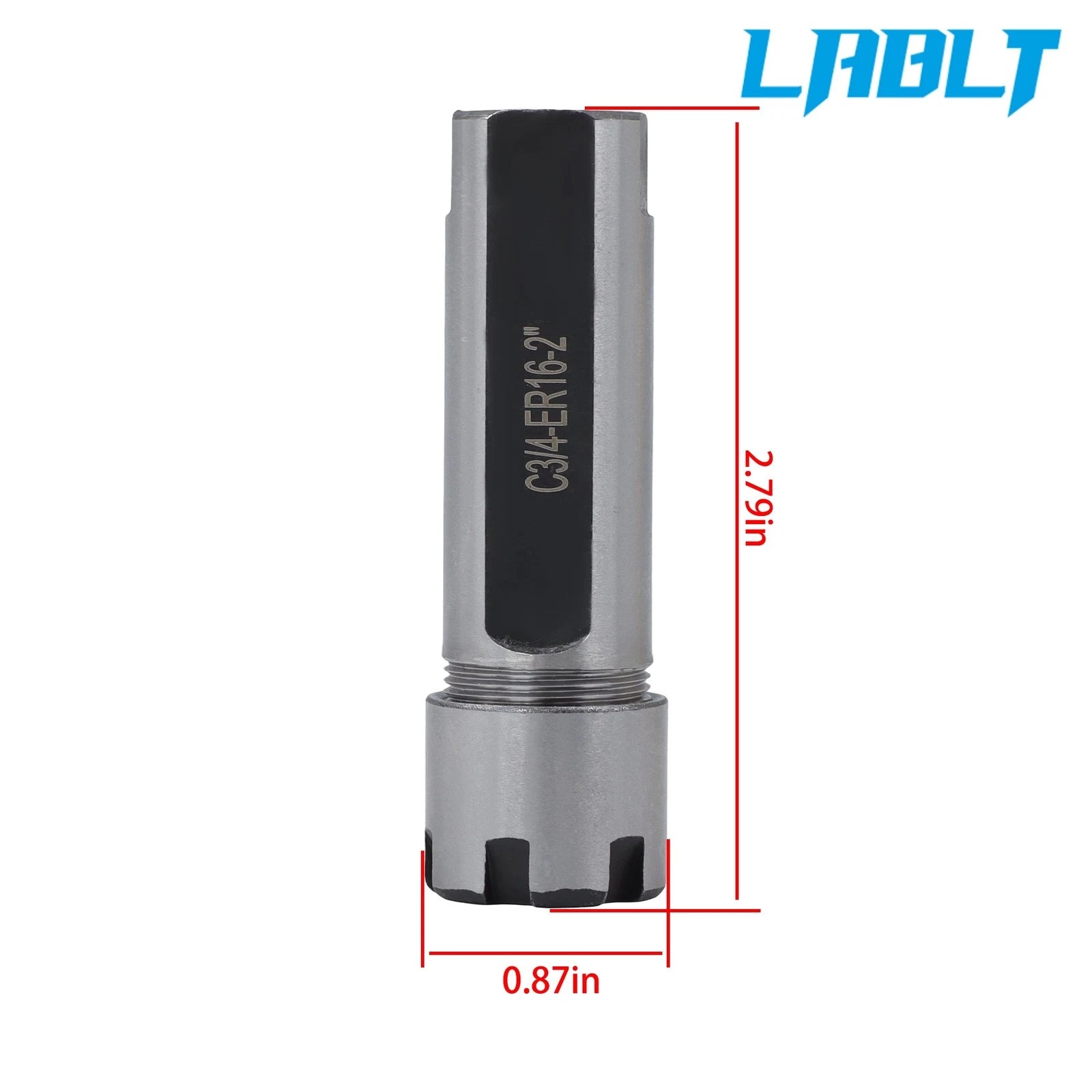 Collet Chuck Tool Holder for LABLT ER16 (3/4 Inch, 2" Extension)