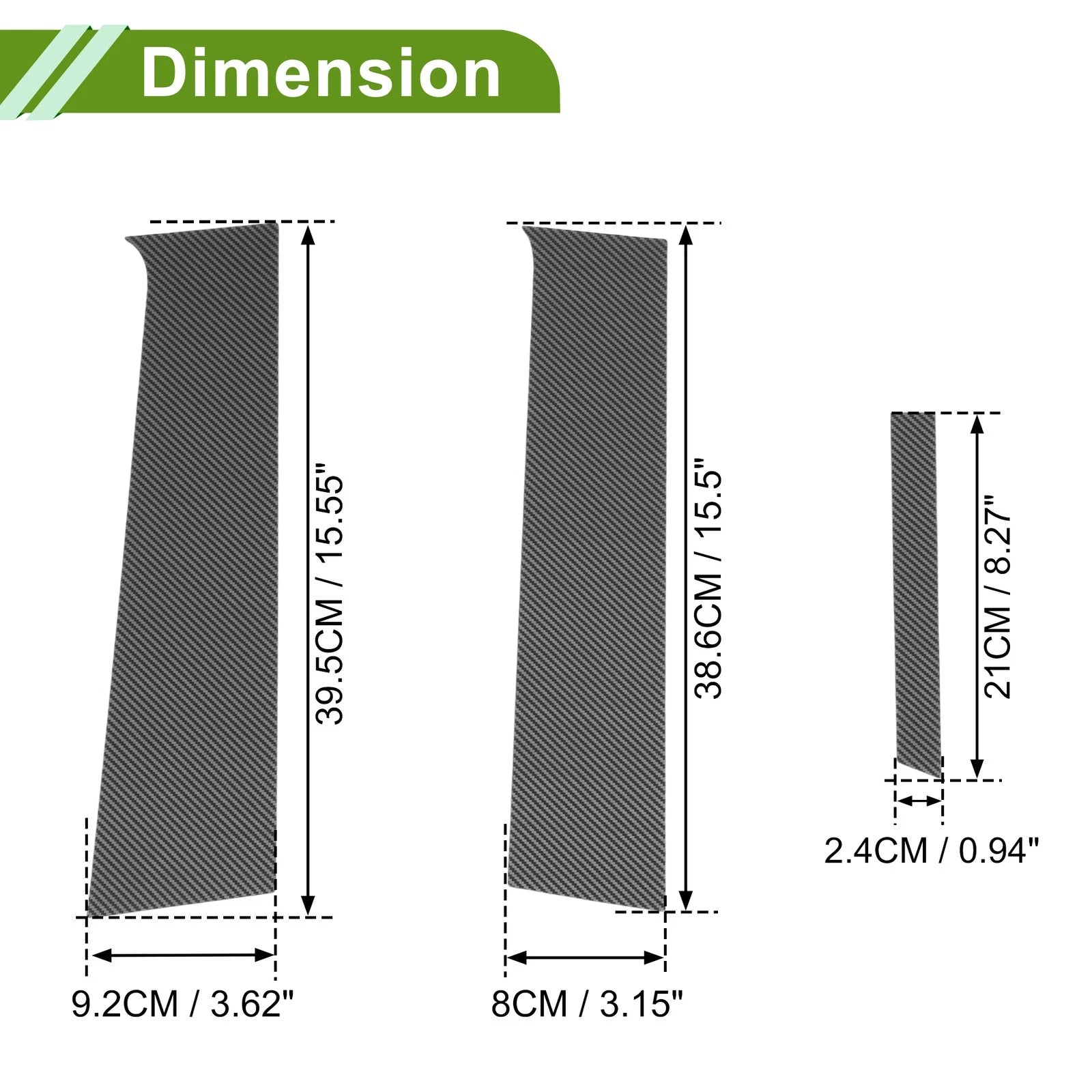 6 Pcs Pillar Window Trim Replacement for Chevy Aveo (2012–2023)