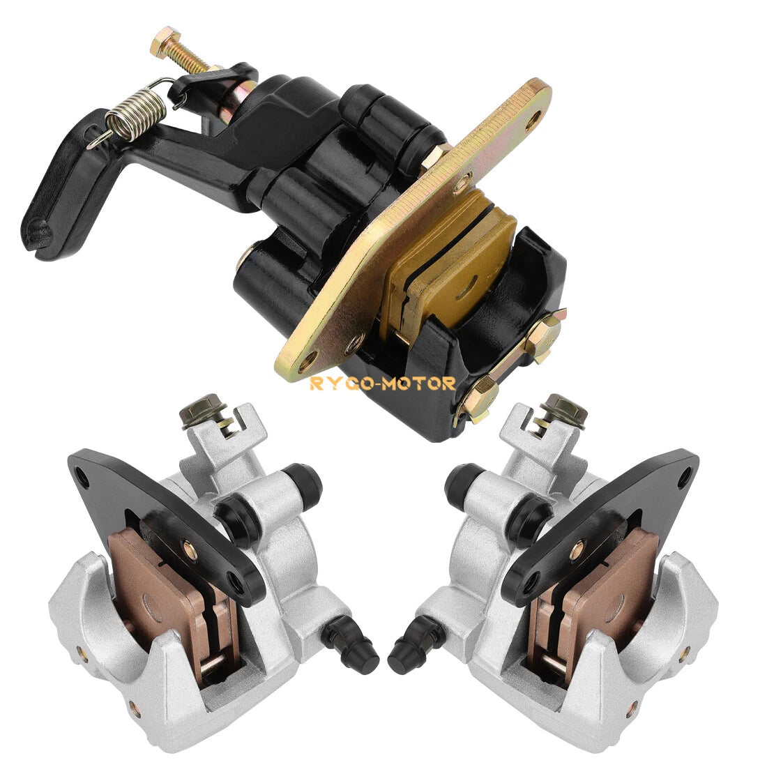 Front & Rear Brake Caliper w/Pads for Yamaha Warrior 350 YFM350X (1989–2001)