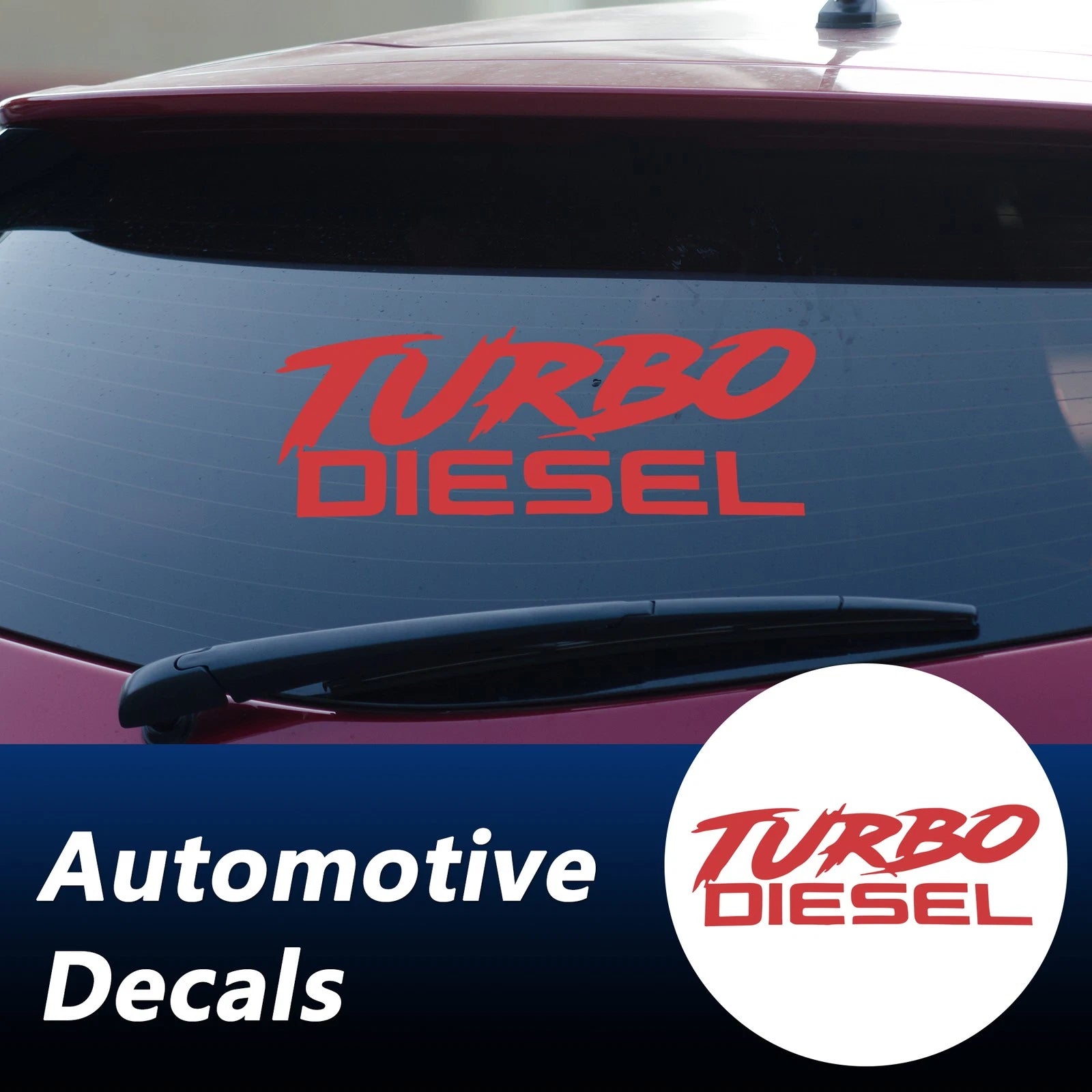 Reflective Bumper Decal for Turbo Diesel (Personalized)