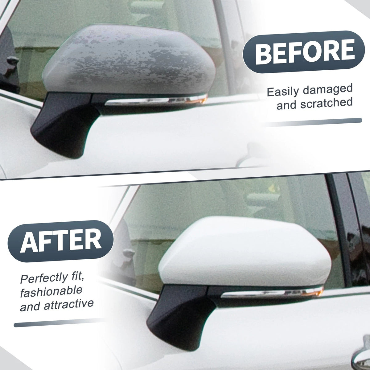 Rearview Mirror Cover Cap White for Toyota Camry V70 (2018–2021)