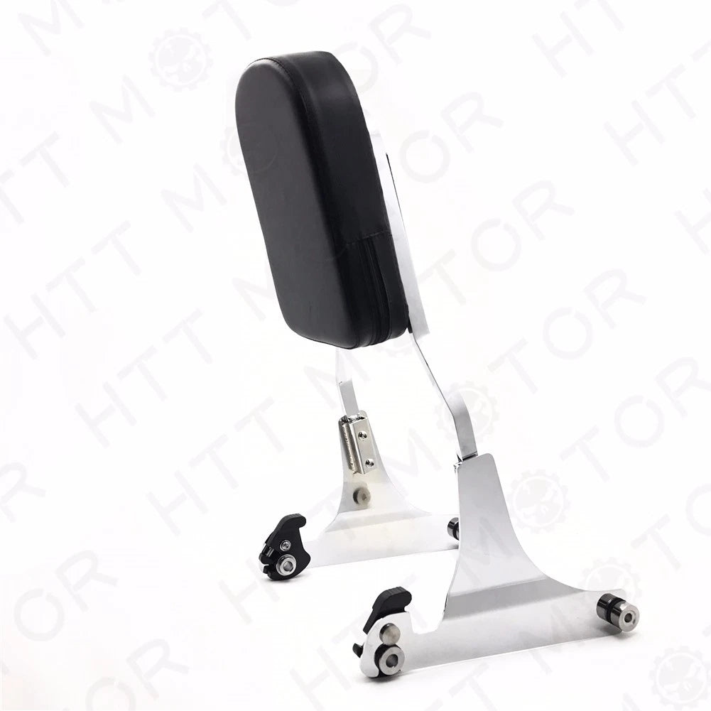 Flame Detachable Backrest Sissy Bar Chrome for Harley FXST FXSTB FXSTS (2000–Present)