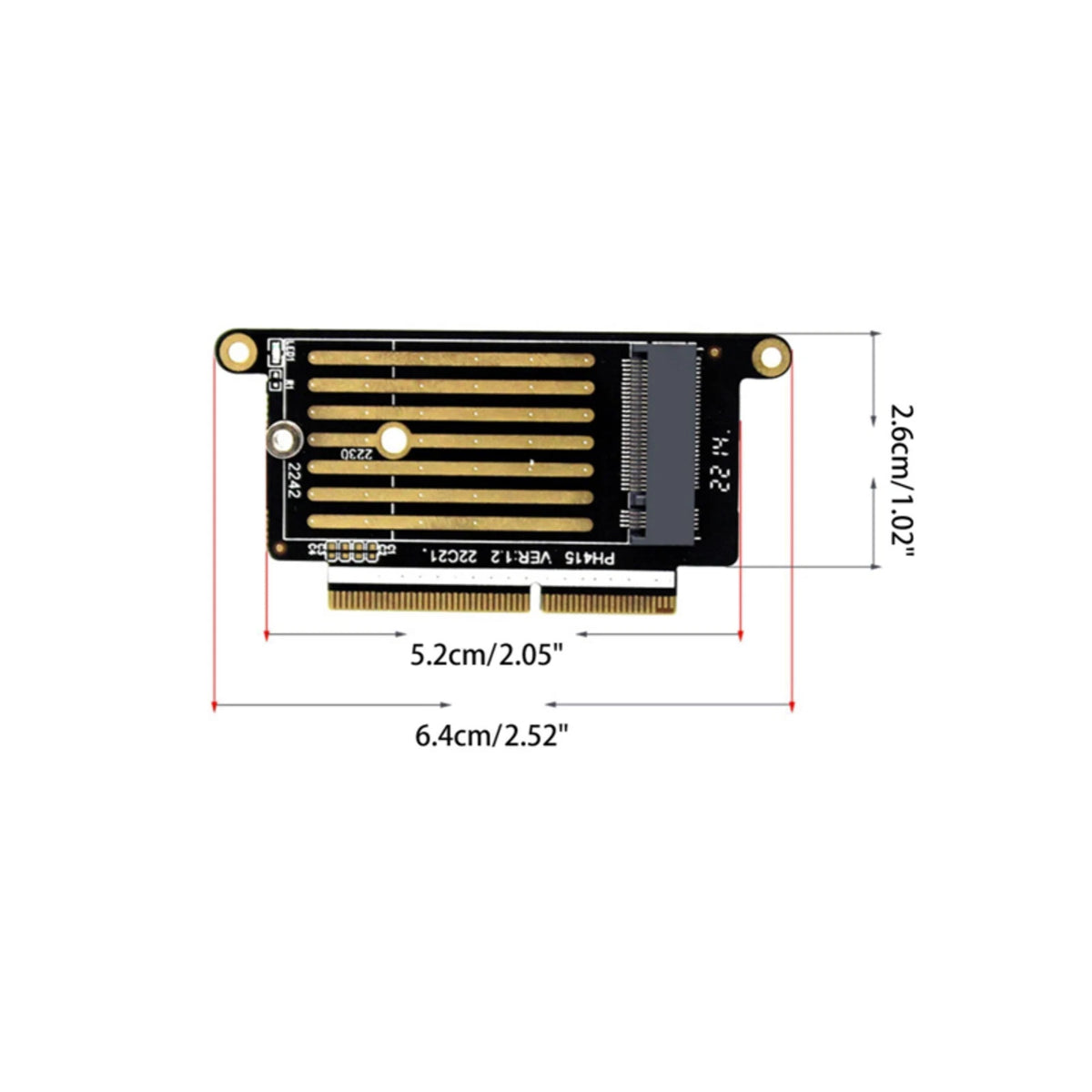 Adapter Card SSD to NGFF M.2 M Key NVME 2230 2242 for MacBook Pro (2016–2023)
