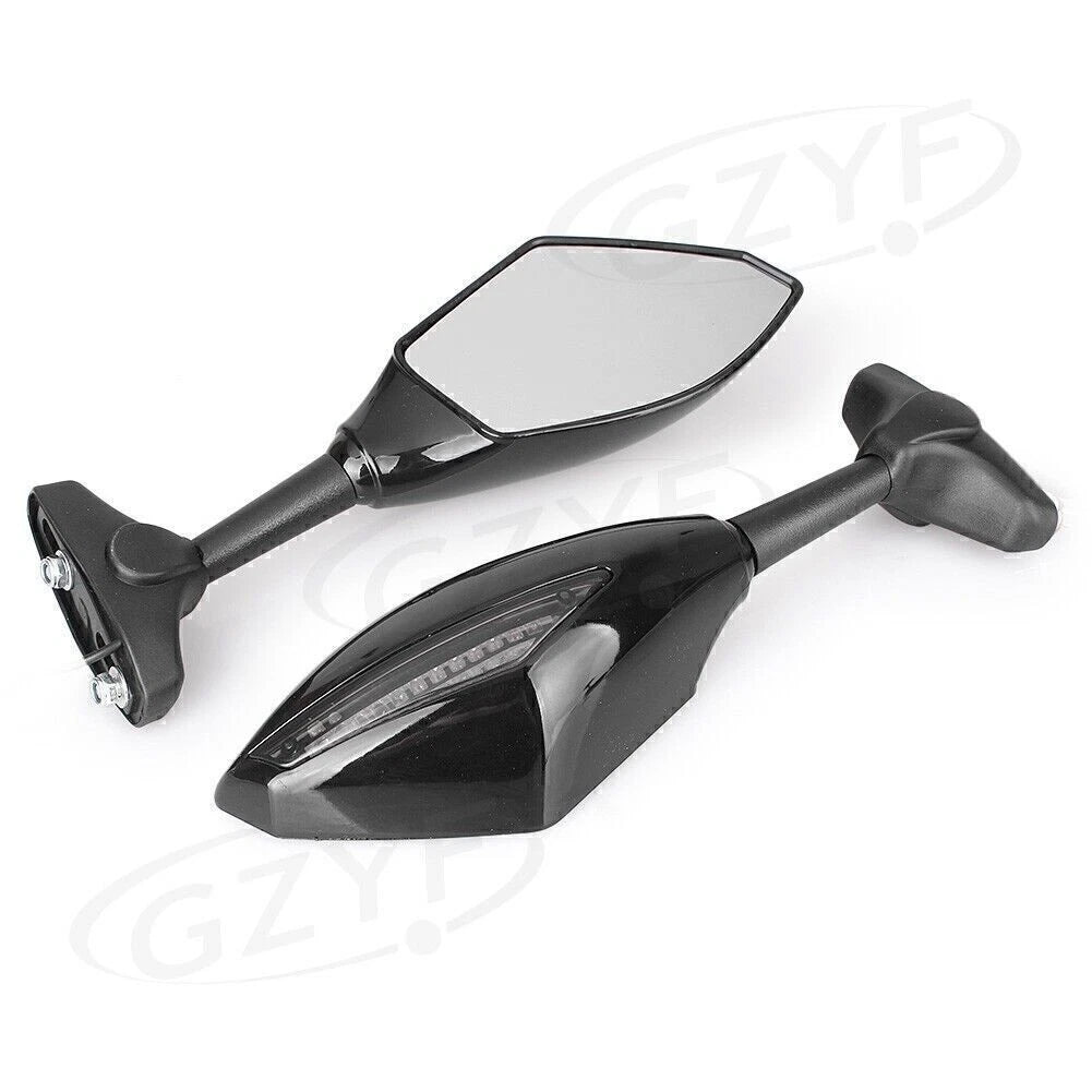 Rearview Side Mirrors with LED Turn Signal for Daytona 675R (2013–2016)