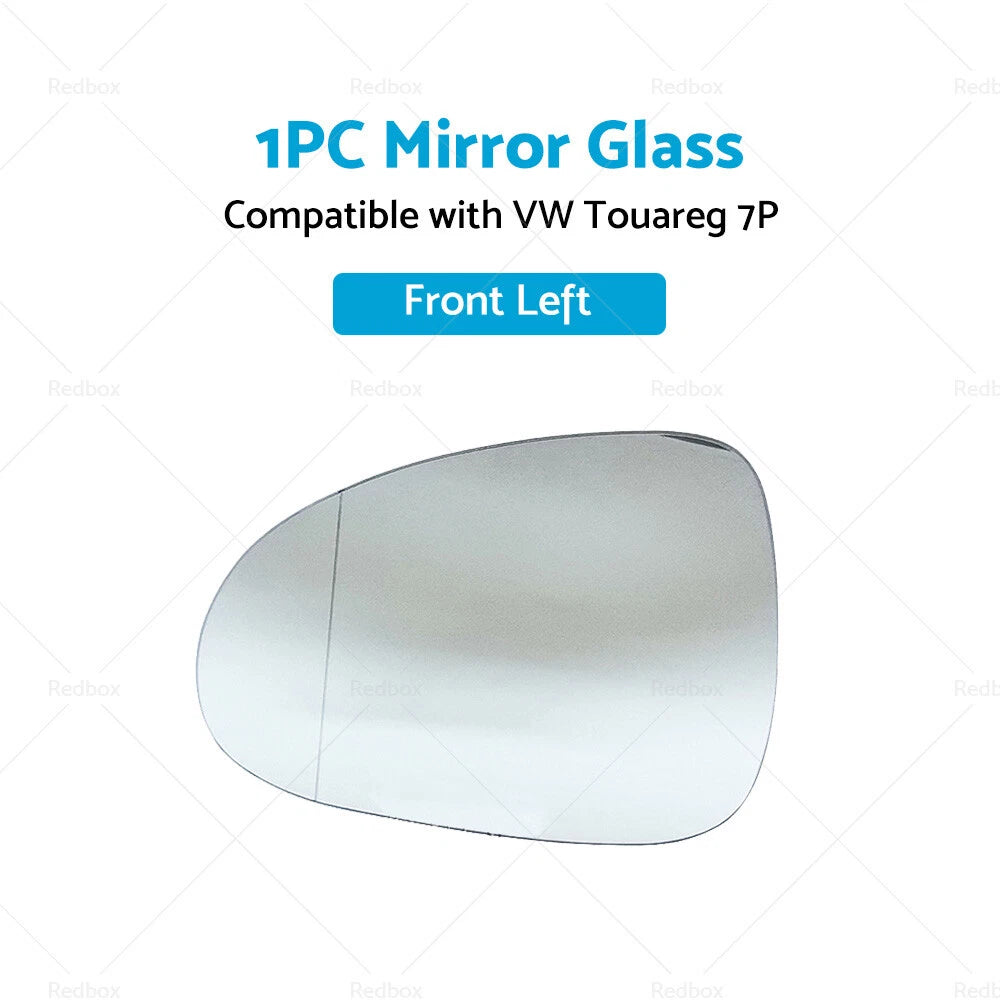 Heated Convex Mirror Glass w/ Base for VW Touareg 7P (2007–2018) Left