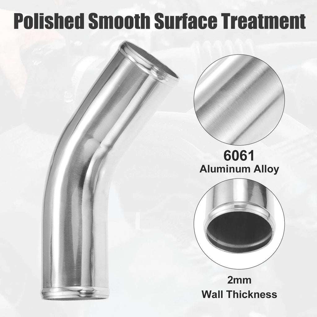 2X 3" Intercooler Pipe Intake Tube 45 Degree Bend Elbow for