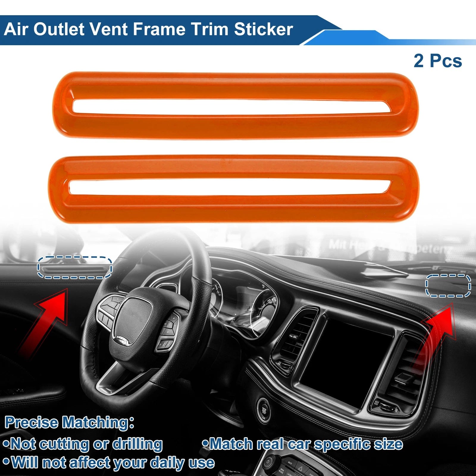 Air Condition Outlet Vent Trim Cover Frame for Dodge Challenger (2008–2014)