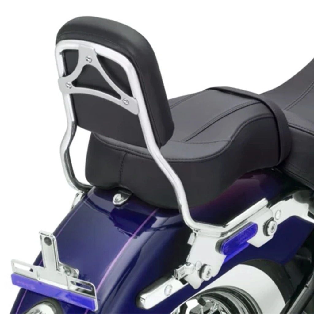 Chrome/Black Sissy Bar Upright Backrest for Harley Softail (2018–2025)