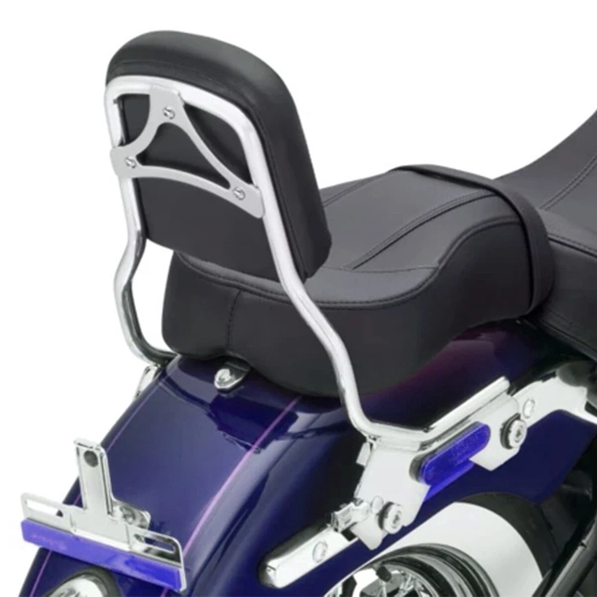Chrome/Black Sissy Bar Upright Backrest for Harley Softail (2018–2025)