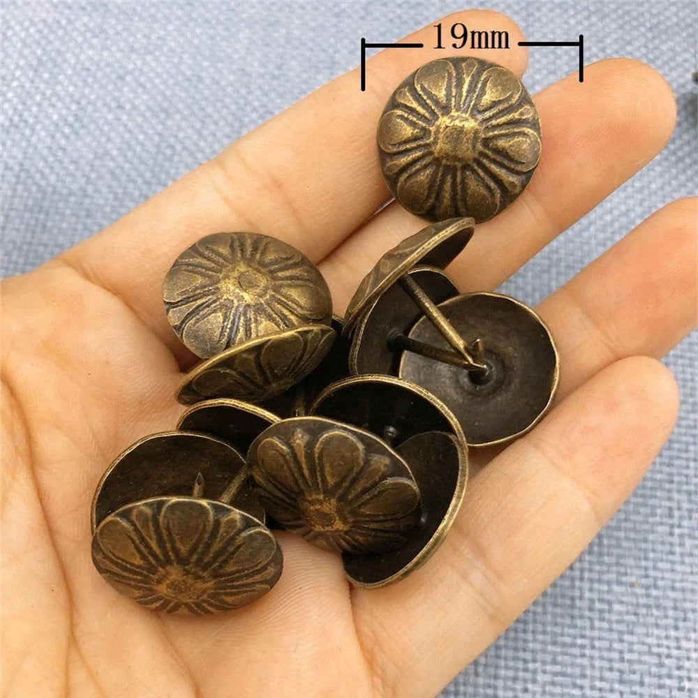 100Pcs Upholstery Nails for Furniture, Sofa, Bed, Jewelry Box Tacks