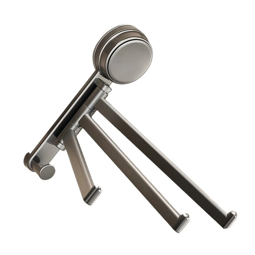3 Arm Rotating Towel Rack with Suction Cup for Tile Glass Smooth Walls