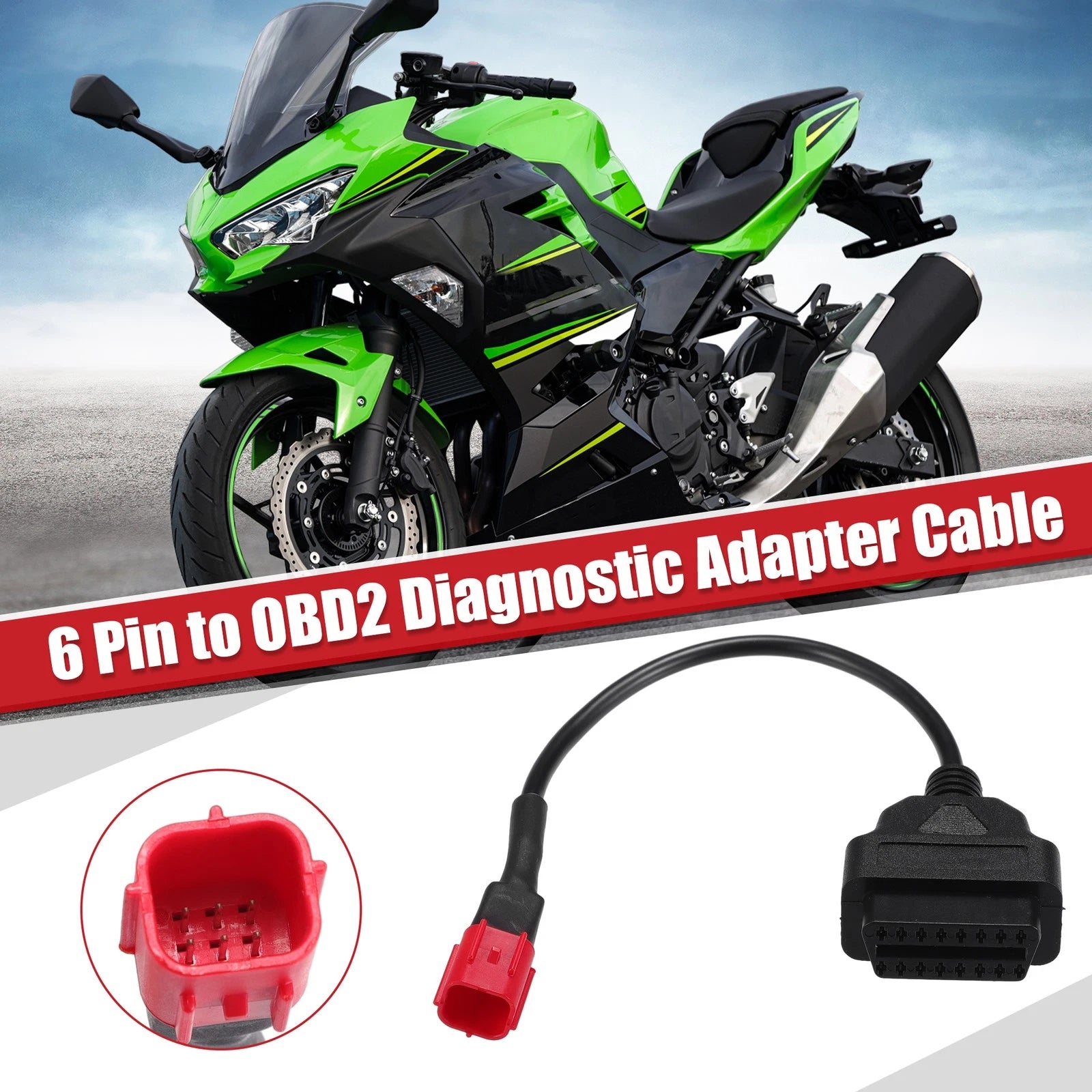 OBD2 Adapter Cable Replacement for Motorcycle for Kawasaki Suzuki Guzzi (2013–2024)