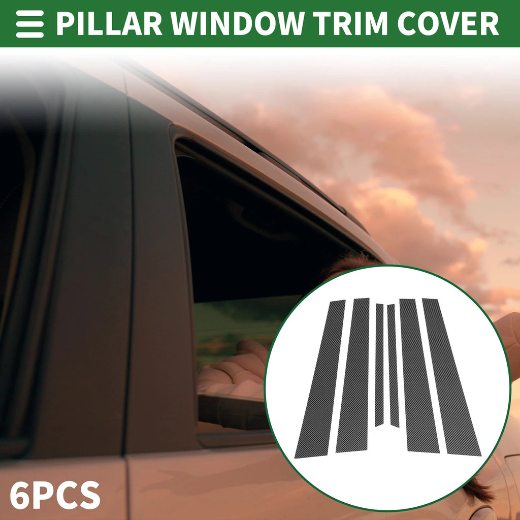 6 Pcs Door Pillar Window Trim Replacement for Lexus LS (2001–2006) Black