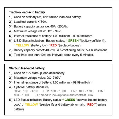 Battery Health Tester for Traction Batteries Up to 80A Load