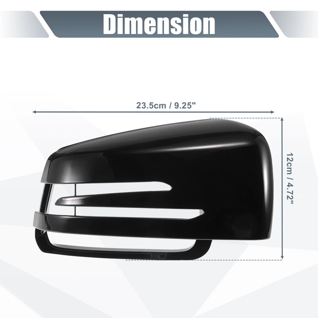 Right Mirror Cover Cap Gloss Black for Mercedes Benz A Class B Class C Class (2000–2015)